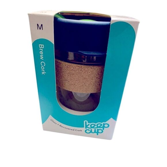 Keepcup Reusable Glass Coffee Cup Deep Green 12Oz - Picture 2 of 5